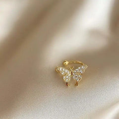 Silver Gold Plated Butterfly Ear Clip