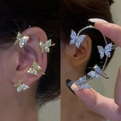 Silver Gold Plated Butterfly Ear Clip