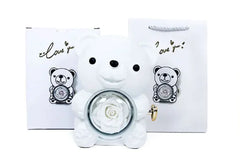 Rotating Bear Gift Box Rose Jewelry Box