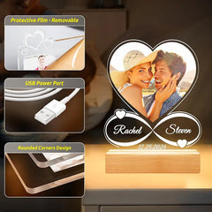 Valentine's Day Personalized Photo Night Light