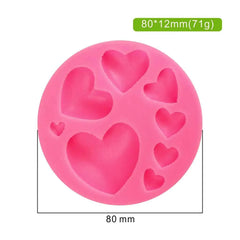 3D Heart Set Silicone Mold