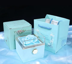 Rotating Soap Flower Rose Gift Box Creative Rotating Rose Jewelry Packaging Box Valentine's Day Gift For Women